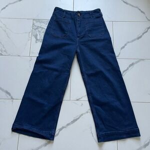 Maeve Colette High-Rise Wide-Leg Jeans sz 28